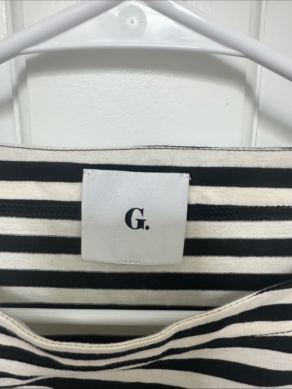 G. Label by goop Black Ivory Striped Long Sleeve Top Size M - Picture 2 of 4